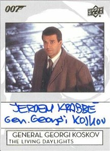 2019 James Bond Collection A-JK Jeroen Krabbe Koskov Inscription Autograph Card!