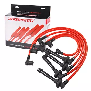 JDMSPEED RED 10.5MM SPARK PLUG WIRE SET FIT 1998-2002 HONDA ACCORD 2.3L DX LX EX - Picture 1 of 7