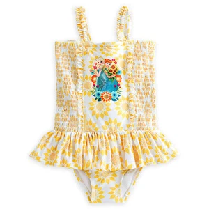 Disney Store Girls Anna and Elsa Swimsuit for Size 7/8 5/6 4 - Picture 1 of 2