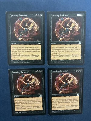 MTG 4X WEATHERLIGHT SPINNING DARKNESS MAGIC THE GATHERING COMMON SORCERY BLACK - Image 1 of 4
