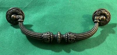 Brass Mid Century Modern MCM French Provincial Bail Drawer Pull 6” centers - Image 1 of 4