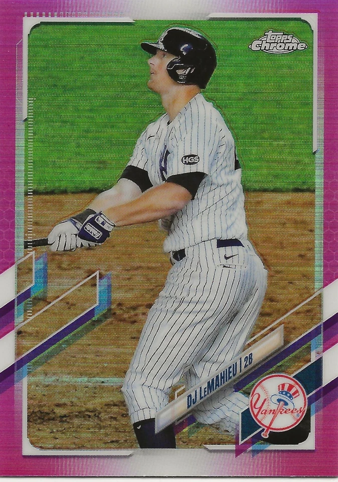 2021 Topps Chrome DJ LeMahieu Pink Refractor #105 - Image 1 of 1