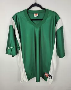 Maglietta da calcio vintage Nike Team Sports verde e bianca bianca bianca da uomo bianca taglia M made in USA - Foto 1 di 7