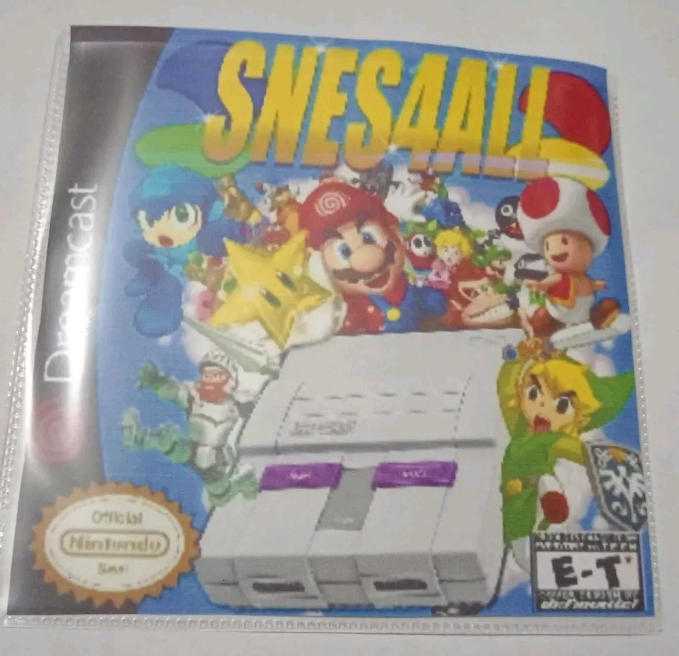 SNES 4 ALL COLLECTION FOR DREAMCAST RACCOLTA VIDEOGAMES SNES RETROGAMING  - Immagine 1 di 1