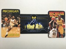 MICHIGAN WOLVERINES BASKETBALL POCKET SCHEDULES 1985-86, 1994-95, 2010-11 