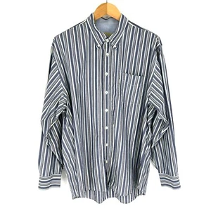 BARBOUR Button Down Shirt Mens Size XL Stripe Blue Multicolor Long Sleeve - Picture 1 of 15