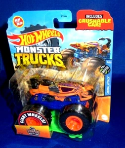 GIANT HOT WHEELS MONSTER TRUCKS 1:64 SCORPEDO CRUSHABLE CAR #73/75, 2020 NEW - Picture 1 of 3