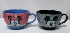 Walt Disney Minnie Mickey Mouse large Mug Cup cappuccino set 2 Vintage 20 ounces - Picture 1 of 15