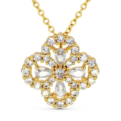 TRYNDI Luxe Trébol Collar Colgante Oro para Mujer - Regalos para Esposa, Hija Foto 1 de 4