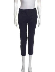Prada Milano Chino Dress Pants Navy Blue Women's IT 38 US 2 Skinny Leg Cropped - Picture 1 of 9