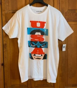 Men's NEW we love fine Marvel Comics S/S White Captain America Cotton T-Shirt-XL - Picture 1 of 5