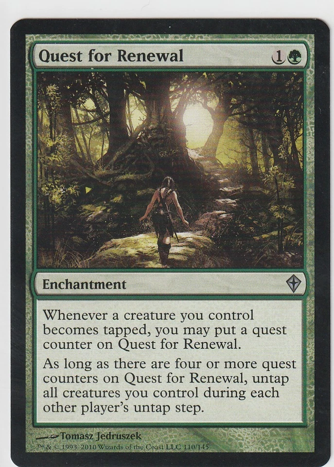  Magic The Gathering 1x QUEST FOR RENEWAL - Worldwake Green Uncommon NM Modern - Image 1 of 1