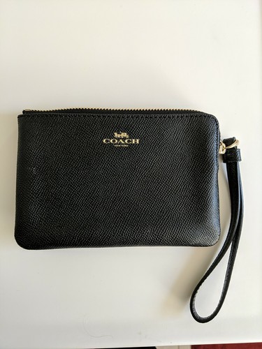 Frittura portafoglio da polso COACH ad angolo cerniera nero