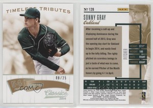 2014 Panini Classics Timeless Tributes Gold /25 Sonny Gray #128