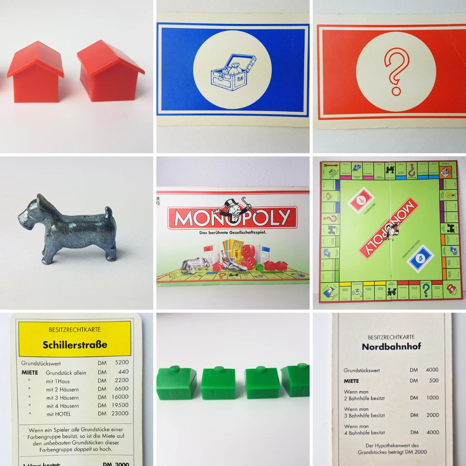 Ersatzteile Monopoly DM-Version Parker 1992 Haus Hotel Karten Auswahl - Bild 1 von 1