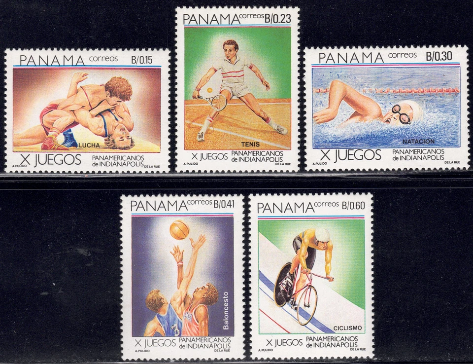 Panamá SC# 728-732 1987 - 10º Juegos Panamericanos - M-NH Foto 1 de 1