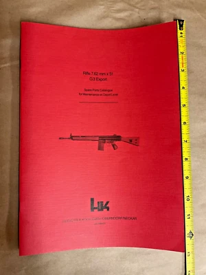 CATÁLOGO DE REPUESTOS DE EXPORTACIÓN ORIGINAL VINTAGE HK HECKLER & KOCH RIFLE 7.62X51 G3 Foto 1 de 4