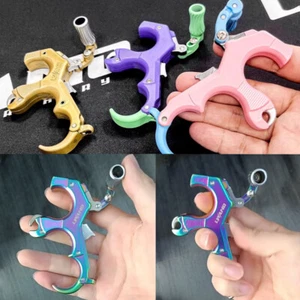 Compound Bow Release Aids 3 4 Finger Thumb Trigger Grip Archery Shooting Hunting - Picture 1 of 24