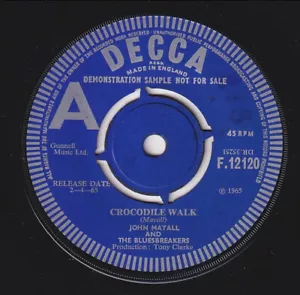 John MAYALL * Crocodile Walk * 1965 BLUES BOOM MOD R&B * 1965 UK PROMO 45 * Hören - Bild 1 von 2