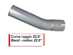 Tubo curva raggio 22,5° marmitta scarico vari usi VARI DIAMETRI - Picture 1 of 1
