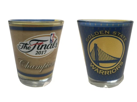 Golden State Warriors 2017  Finals Champions Sublimated 2 oz Shot Glass Cover