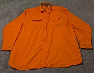 Vintage Cabelas Shirt Mens 5XL Blaze Orange High Visibility Hunting 90s USA - Picture 1 of 24