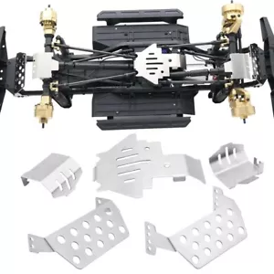Per 1/10 RC TRAXXAS TRX4 piastra di protezione asse armatura telaio in acciaio inox - Foto 1 di 10