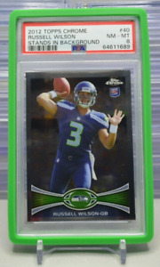 Russell Wilson 2012 Topps Chrome RC #40 Rookie PSA 8 NM-MT  W/ Protector