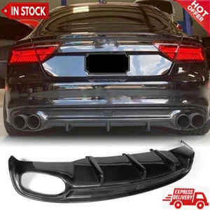 Fit for Audi A7 S-Line S7 2011-2014 Real Carbon Rear Bumper Lip Diffuser Bodykit - Picture 1 of 13