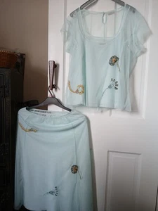 Noa Noa Women's Blue Skirt And Top Size M ,very Pretty - Picture 1 of 15