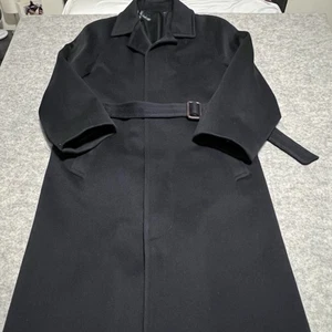 Vintage USA Made Herren Perry Ellis 100% Wolle komplett gefüttert blau Gr. 38 Wintermantel - Bild 1 von 9