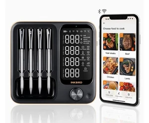 Termometro Carne Wireless con 4 Sonde, Inkbird Wifi Termometro Bluetooth... - Foto 1 di 12