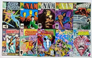 GEMISCHTES 10 MARVEL COMICS LOT SILVER SURFER, DAREDEVIL, THE NAM, DARKHAWK J8.022 - Bild 1 von 1