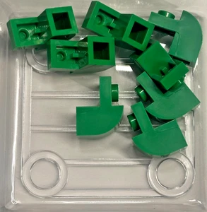 Lego Schräge, gebogen 2 x 1 x 1 1/3 mit Bolzen, 6091, grün, Menge 10 kostenloser Versand - Bild 1 von 1