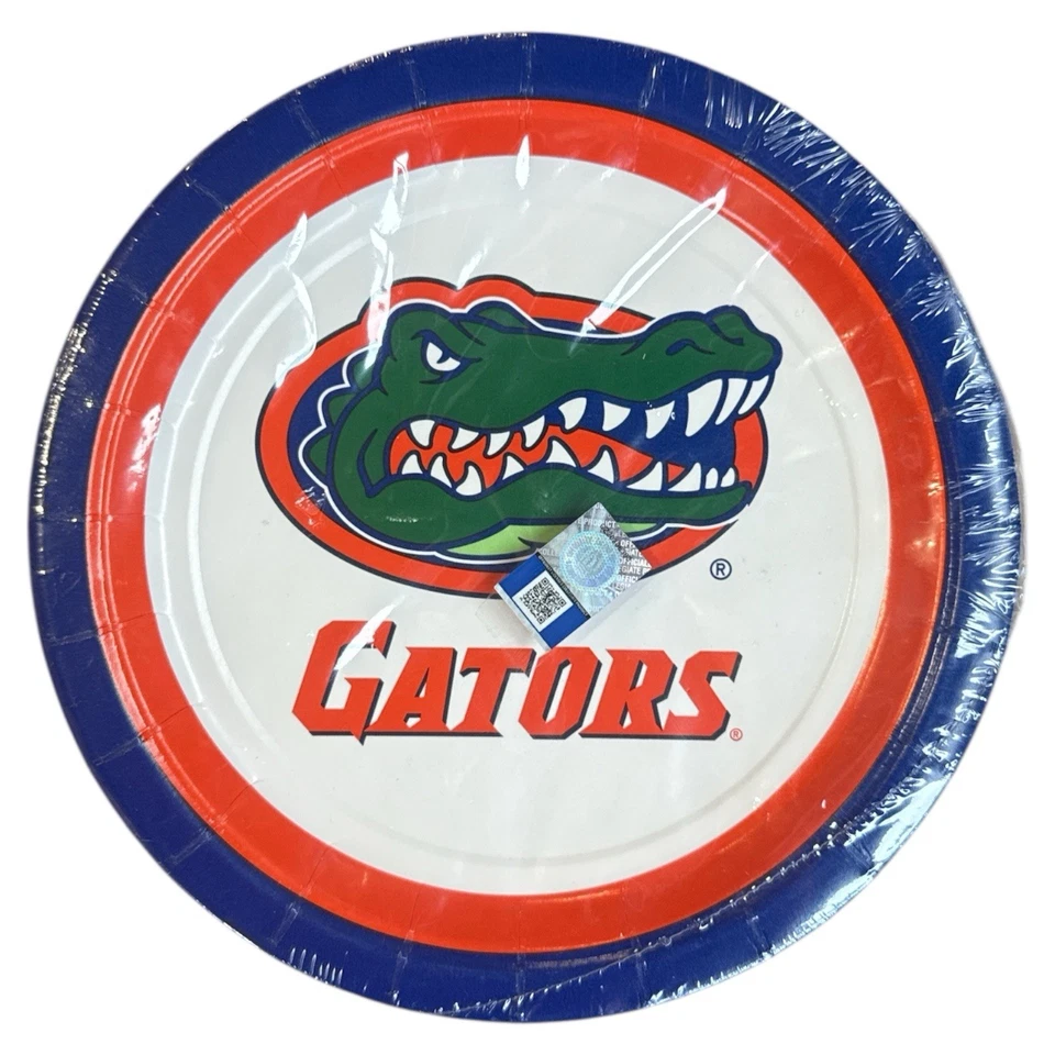 Florida Gators NCAA College Sports Graduation Party 7" Paper Dessert Plates - Image 1 of 3