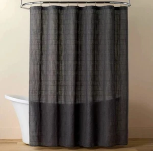 Square Pattern Shower Curtain Washed Gray - Hearth & Hand with Magnolia - Picture 1 of 7
