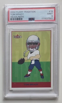 2002 Fleer Tradition Headliners Tom Brady #19 PSA 9 - Image 1 of 2