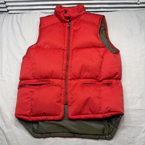 Vintage Gap Vest Mens XS Red Retro A317 Alpine Down Puffer Zip-Off Hood 90s - Picture 1 of 15