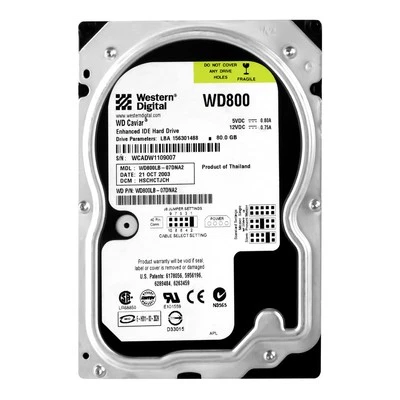 WD Caviar 80GB 7.2K 2MB ATA 3.5'' WD800LB-07DNA2 - Image 1 of 3