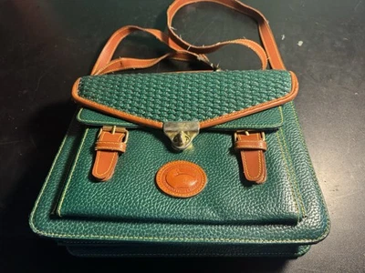 Dooney & Bourke Pebble Collection Cuero Verde Esmeralda - Bolso Mensajero de Negocios Foto 1 de 4