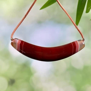 Weihnachtsgeschenk Superflosse Ochsenhorn ~ China Innere Mongolei Gobi gebändertes Auge Achat Kurve - Bild 1 von 2