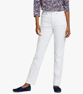 Tall Small ❤️ Lands End Premium Line Old Money Jeans Damen Weiß Straight Hose - Bild 1 von 10