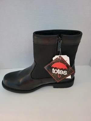 Botas impermeables para todo clima Totes Hartford para hombre forradas de piel sintética negras (talla 11) Foto 1 de 4