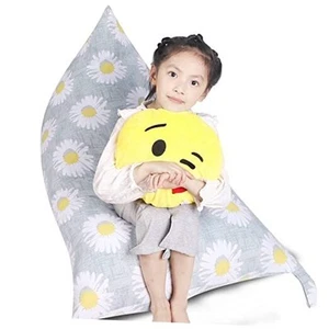 Stuffed Animal Storage Bean Bag Chair Cover Plush Toy Storage Canvas Daisy - Picture 1 of 8