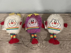 Vintage 1983 Rainbow Brite Mini Sprite Plüsch 3 Twink Hallmark 4 Zoll lila & 2 weiß - Bild 1 von 8