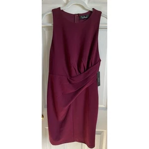Lulus Rhythm of the Night Racerback Dress Burgundy NWT Size L Sleeveless Bodycon - Picture 1 of 9