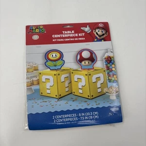 Super Mario Birthday Party Table Centerpiece Decoration 2 Count - Picture 1 of 2