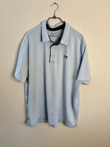 Under Armour Herren Poloshirt 3XL Blau Kurzarm Oberteil Hellblau R3 - Bild 1 von 8