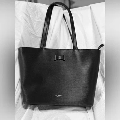 Ted Baker Black Tote with Bow Accent - Image 1 of 4