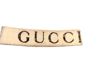 Gucci Authentic Logo Elastic Headband Cream/Grey NO BOX - Picture 1 of 2
